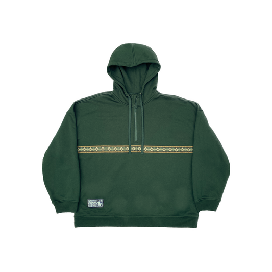 1/4 zip hoodie - forest green