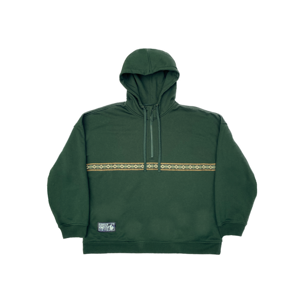 1/4 zip hoodie - forest green