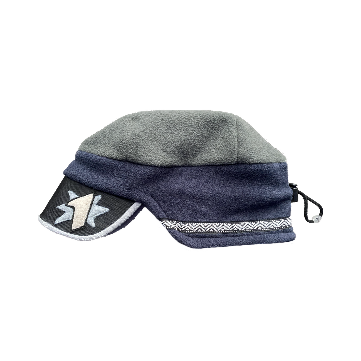 trapper hat - grey/navy